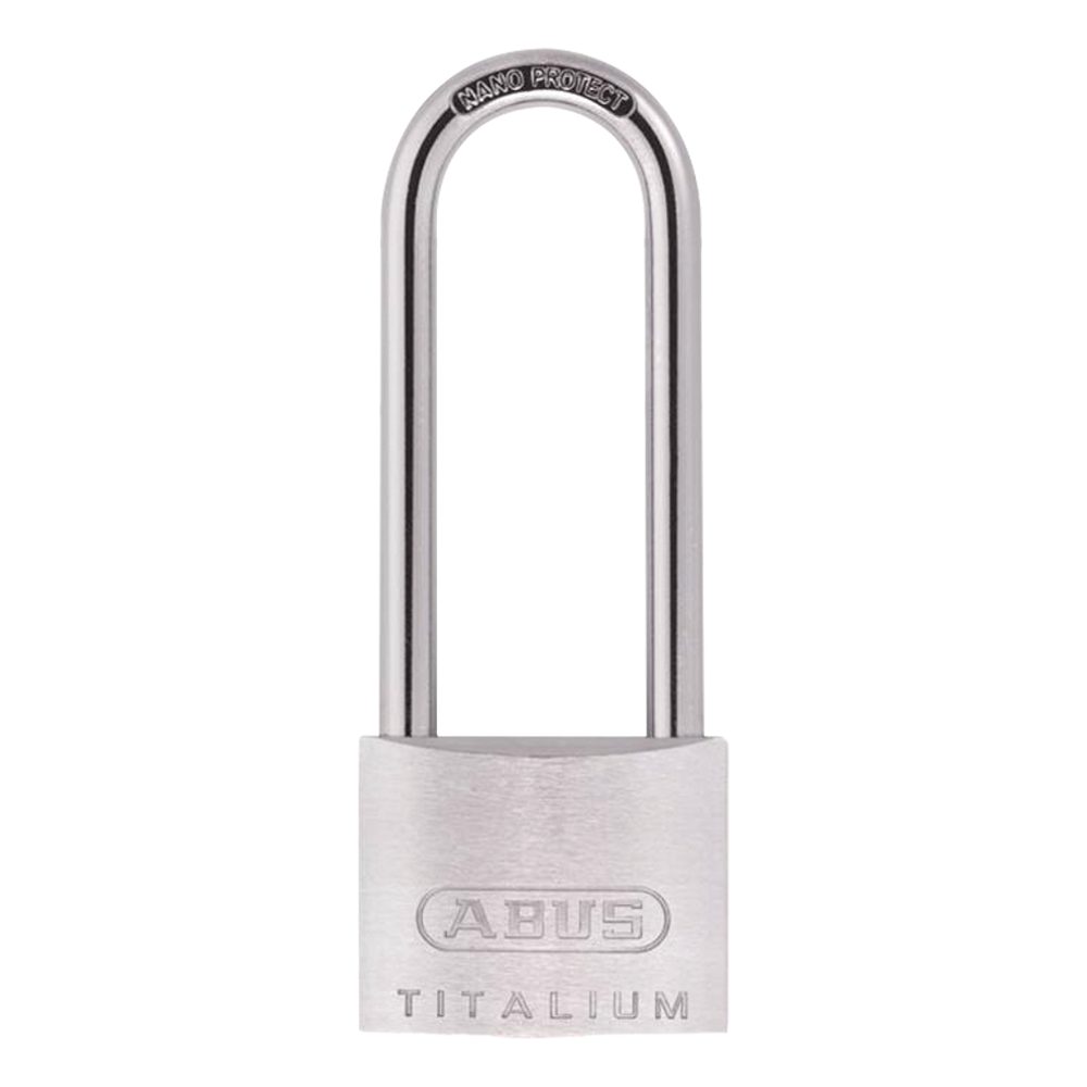 ABUS Titalium 64TI Series Long Shackle Padlock - L21590 - Silver - 64TI/40+HB63 C