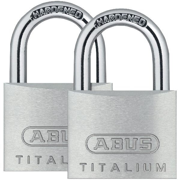 ABUS Titalium 64TI Series Open Shackle Padlock - L21583 - Silver - 64TI/30C TWINS