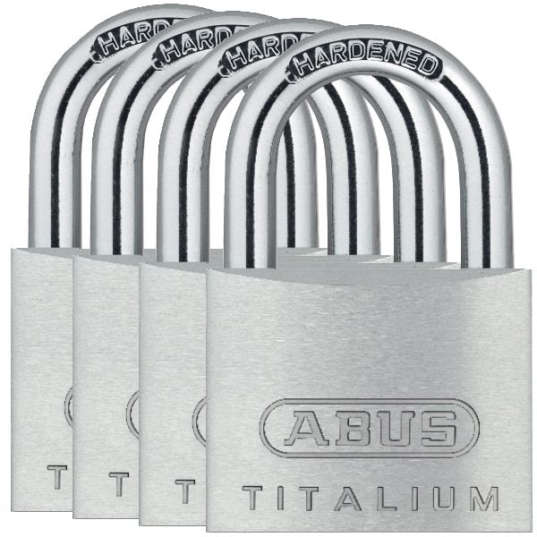 ABUS Titalium 64TI Series Open Shackle Padlock - L21587 - Silver - 64TI/40 QUADS C