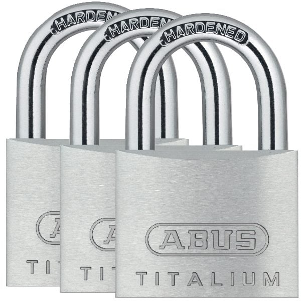 ABUS Titalium 64TI Series Open Shackle Padlock - L21588 - Silver - 64TI/40 TRIPLE C