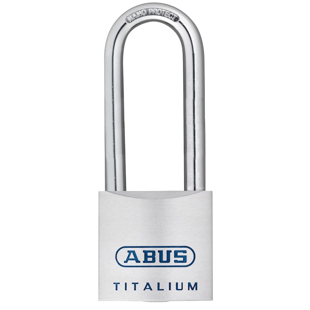 ABUS Titalium 80TI Series Long Shackle Padlock - L21599 - Silver - 80TI/40HB63 C