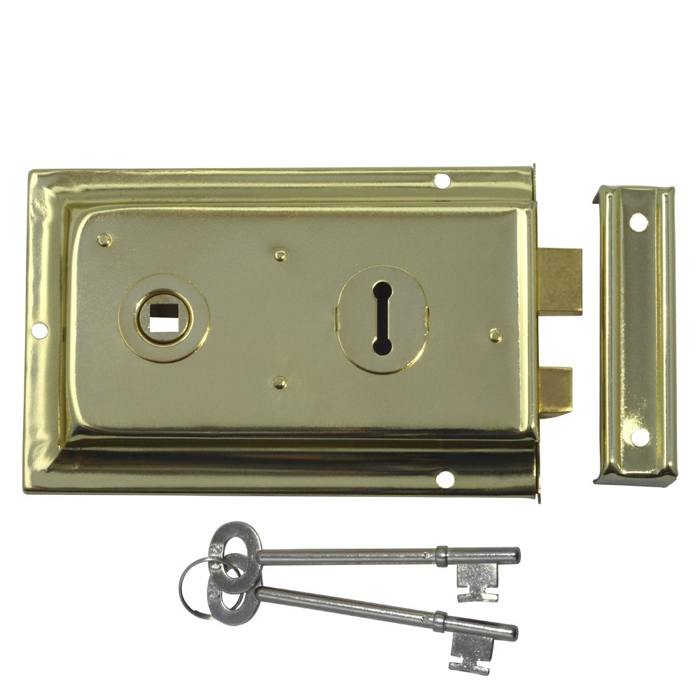 ASEC 1 Lever Double Handed Flanged Rimlock - 150mm - AS10525 - AS10525