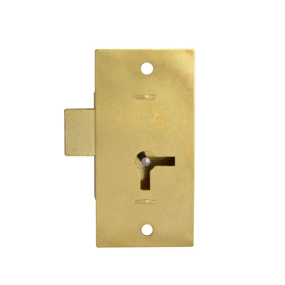 ASEC 100 1 Lever Straight Cupboard Lock - AS6523 - Satin Brass - AS6523