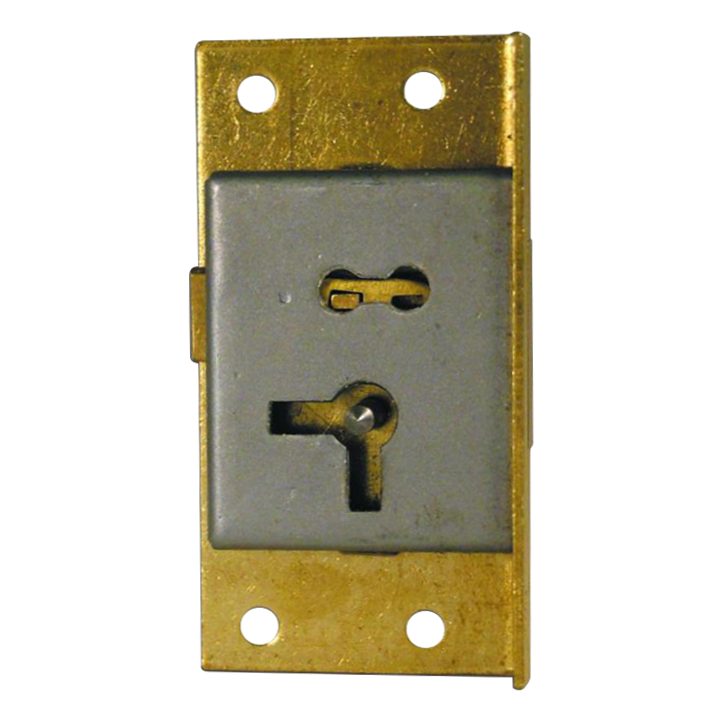 ASEC 20 1 Lever Cut Cupboard Lock - AS6510 - Satin Brass - AS6510