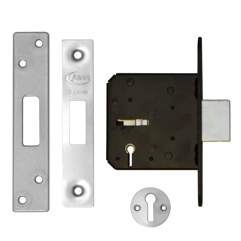 ASEC 3 Lever Deadlock - AS1014 - Stainless Steel - AS1014