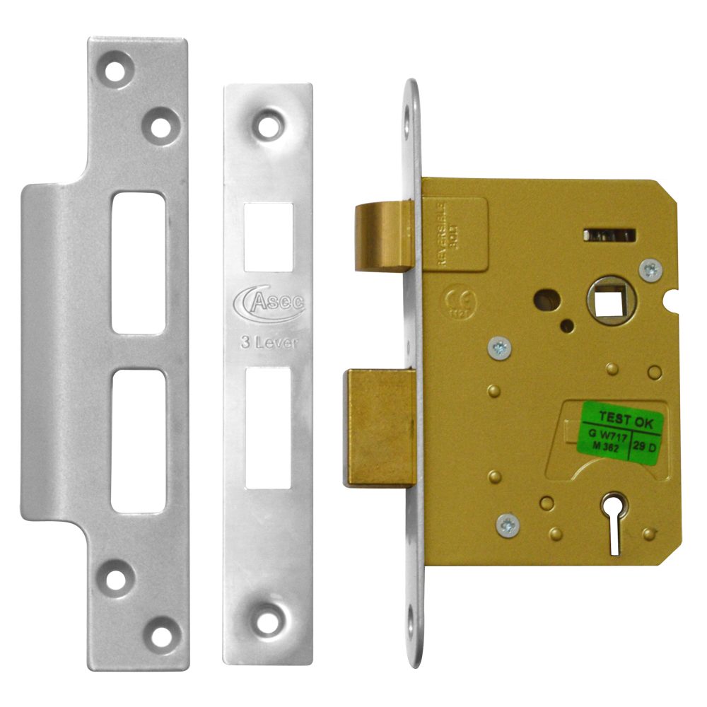 ASEC 3 Lever Sashlock - AS1002 - Stainless Steel - AS1002