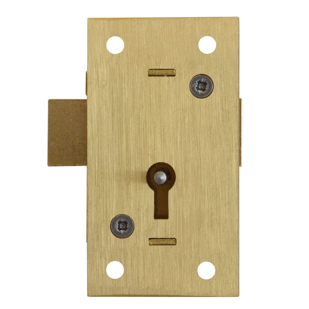 ASEC 36 2 Lever Straight Cupboard Lock - AS6529 - Satin Brass - AS6529