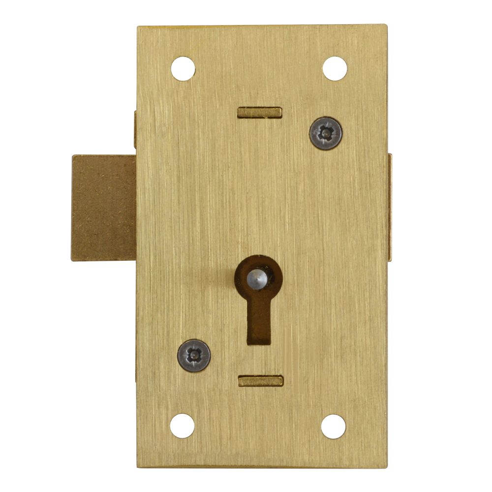 ASEC 36 2 Lever Straight Cupboard Lock - AS6530 - Satin Brass - AS6530