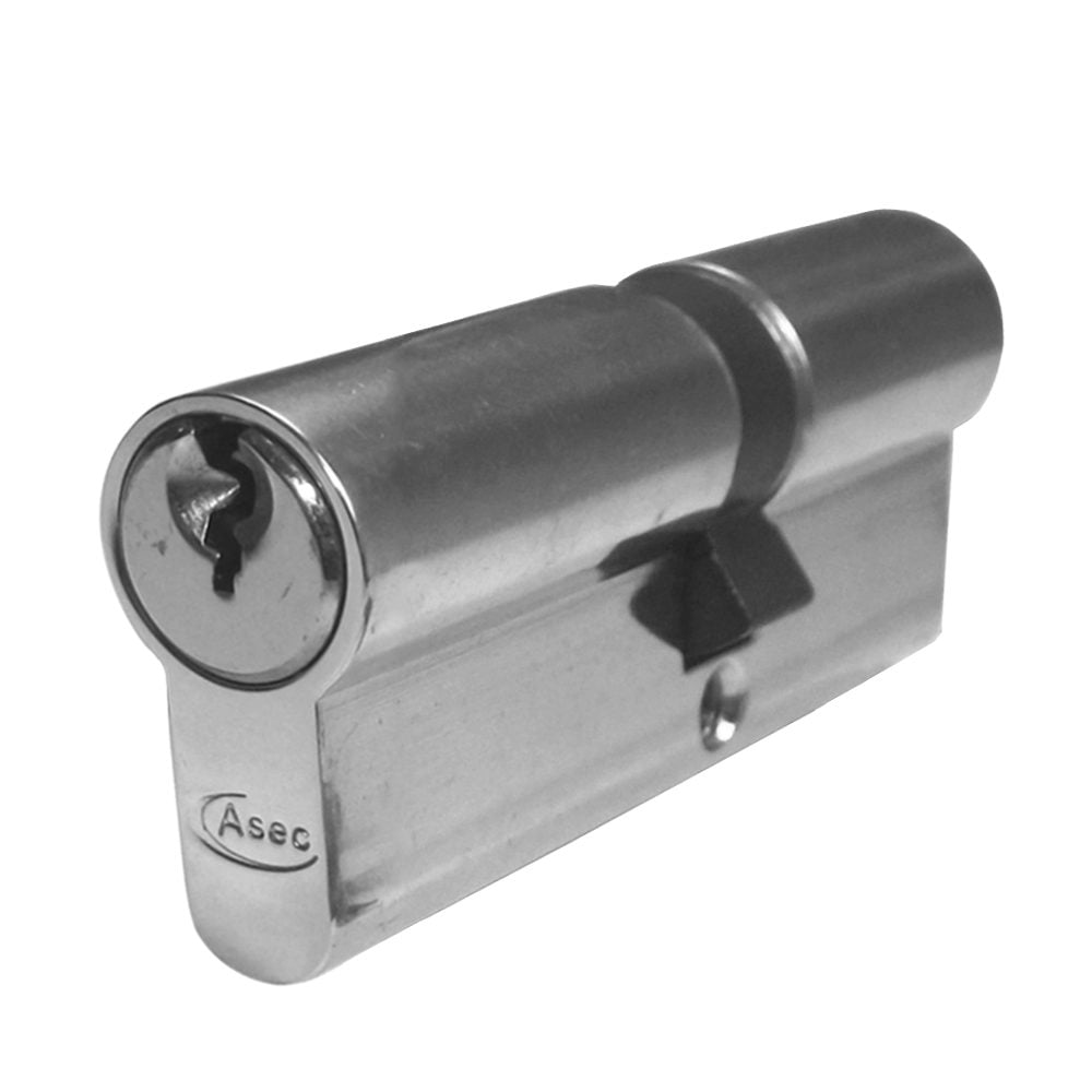 ASEC 5-Pin Euro Double Cylinder - AS1153 - 35/35 - Nickel Plated - AS1153
