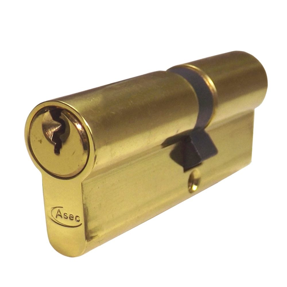 ASEC 5-Pin Euro Double Cylinder - AS1352 - 35/40 - Polished Brass - AS1352