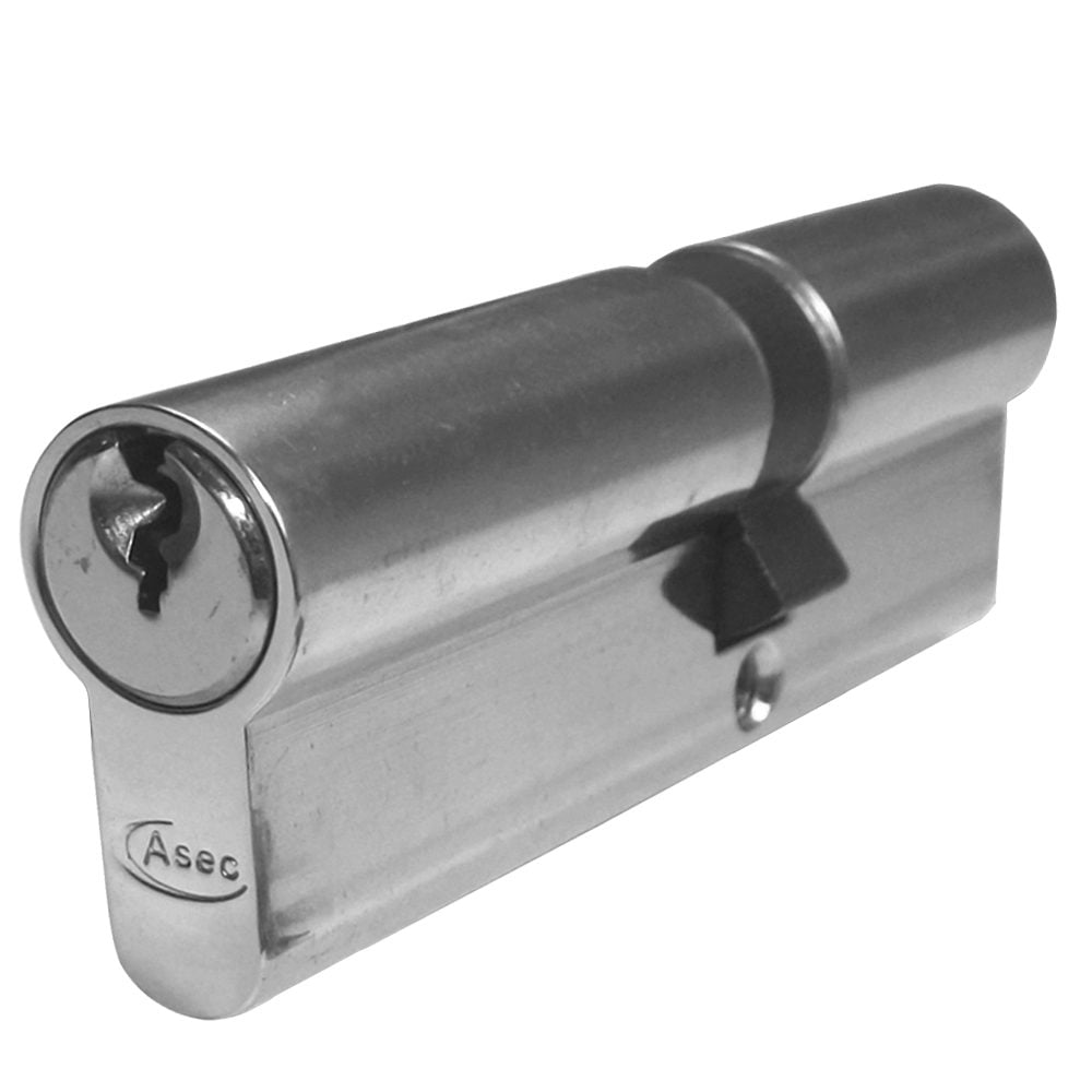 ASEC 5-Pin Euro Double Cylinder - AS1163 - 40/55 - Nickel Plated - AS1163