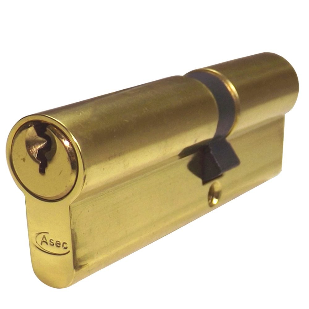 ASEC 5-Pin Euro Double Cylinder - AS1360 - 40/55 - Polished Brass - AS1360