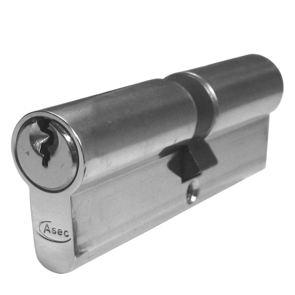 ASEC 5-Pin Euro Double Cylinder - AS1160 - 45/45 - Nickel Plated - AS1160