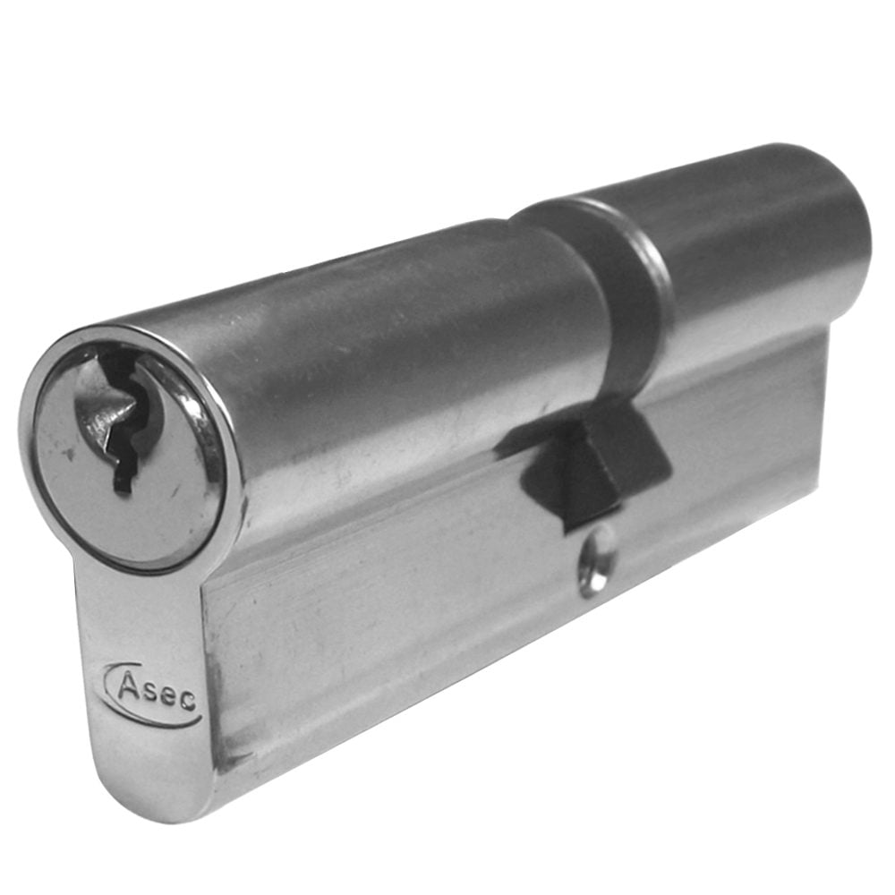 ASEC 5-Pin Euro Double Cylinder - AS1164 - 45/50 - Nickel Plated - AS1164
