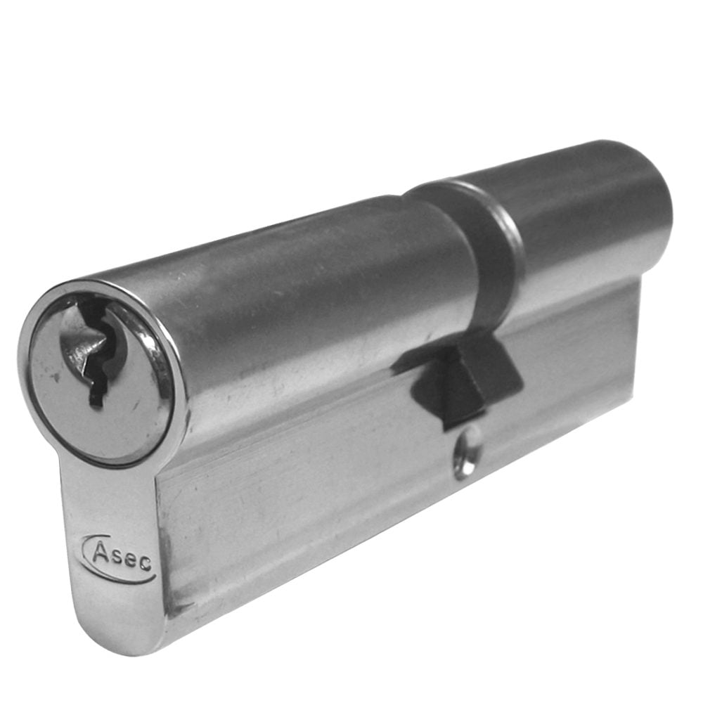 ASEC 5-Pin Euro Double Cylinder - AS1186 - 45/55 - Nickel Plated - AS1186