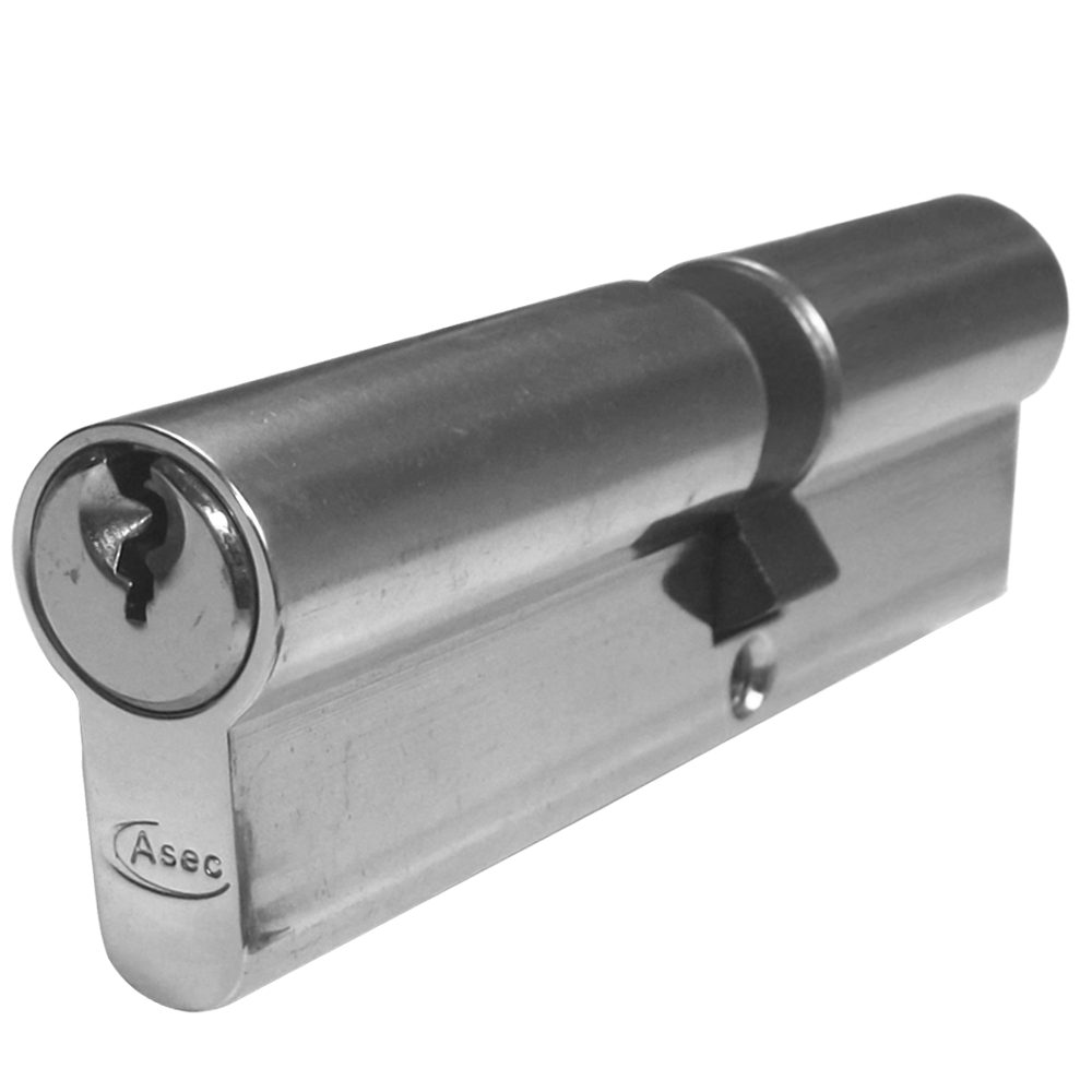 ASEC 5-Pin Euro Double Cylinder - AS1187 - 45/60 - Nickel Plated - AS1187