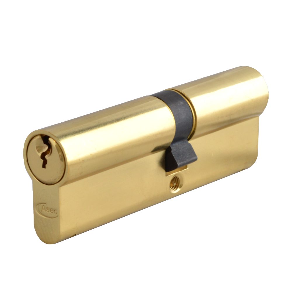 ASEC 5-Pin Euro Double Cylinder - AS10841 - 45/60 - Polished Brass - AS10841