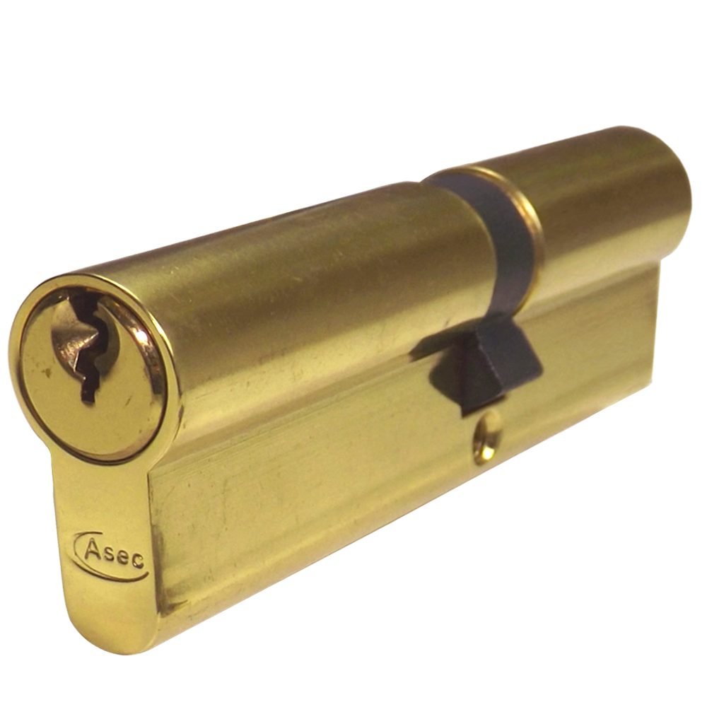 ASEC 5-Pin Euro Double Cylinder - AS1365 - 45/60 - Polished Brass - AS1365