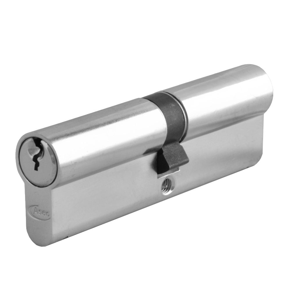 ASEC 5-Pin Euro Double Cylinder - AS10838 - 50/50 - Nickel Plated - AS10838