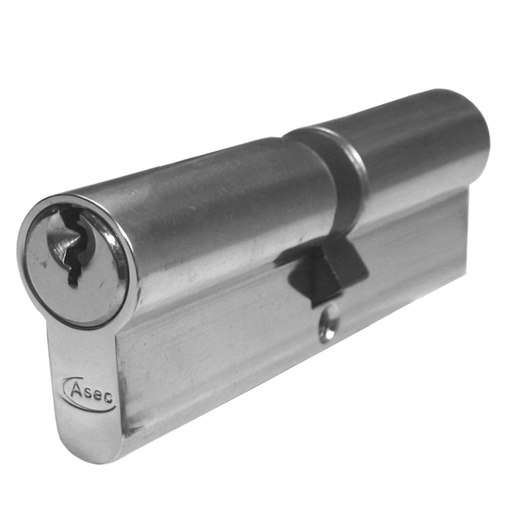 ASEC 5-Pin Euro Double Cylinder - AS1185 - 50/50 - Nickel Plated - AS1185