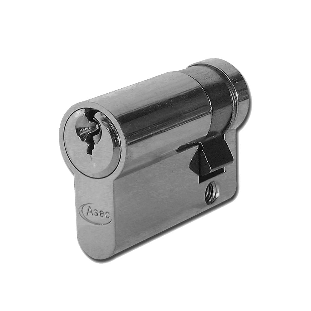 ASEC 5-Pin Euro Half Cylinder - AS1189 - 45mm - Nickel Plated - AS1189