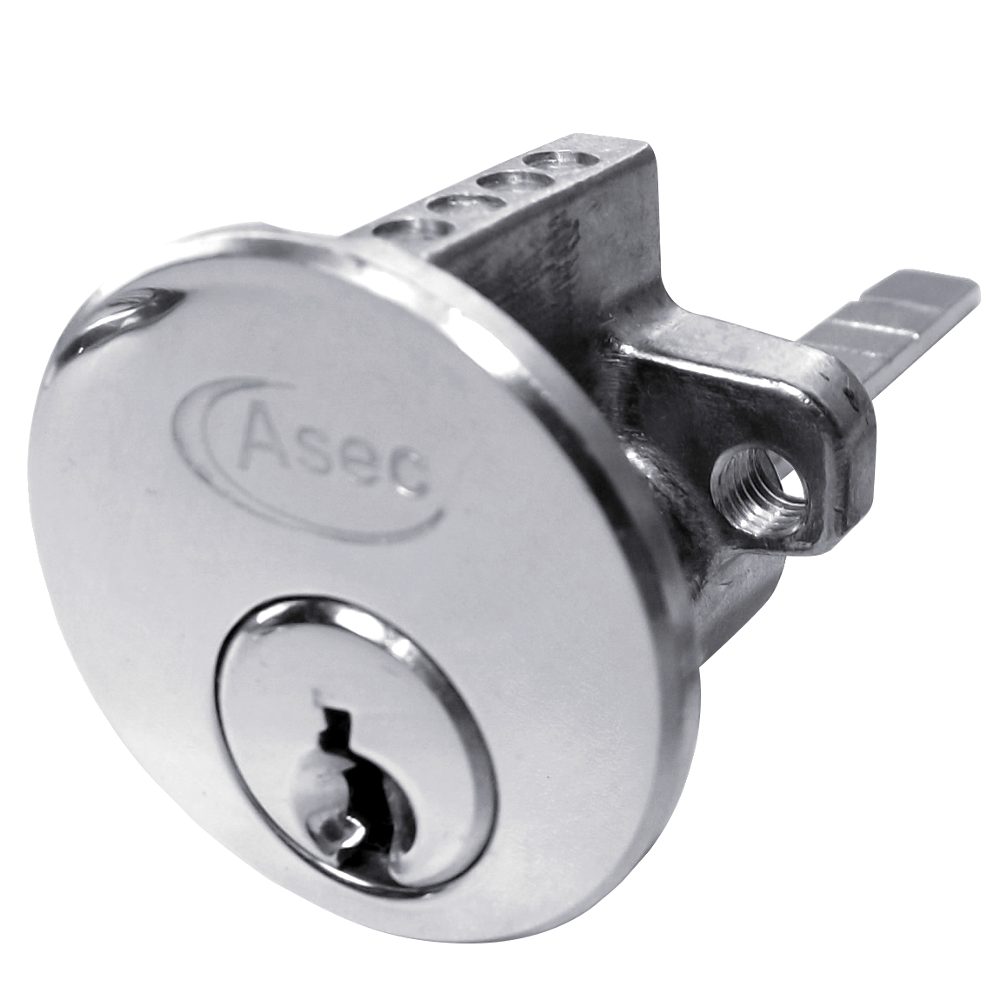 ASEC 5-Pin Rim Cylinder - AS11911 - Chrome Plated - AS11911