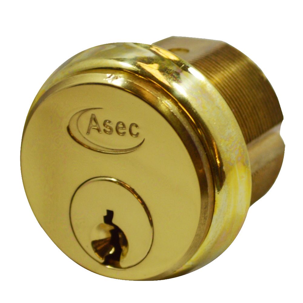 ASEC 5-Pin Screw-In Cylinder - AS10762 - Polished Brass - AS10762