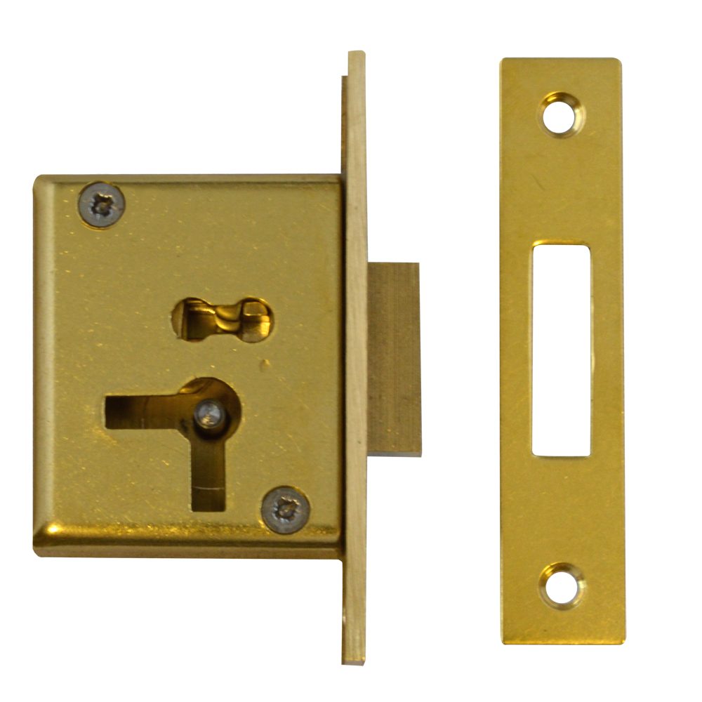 ASEC 50mm 2 Lever Cupboard Lock - AS11962 - Satin Brass - AS11962