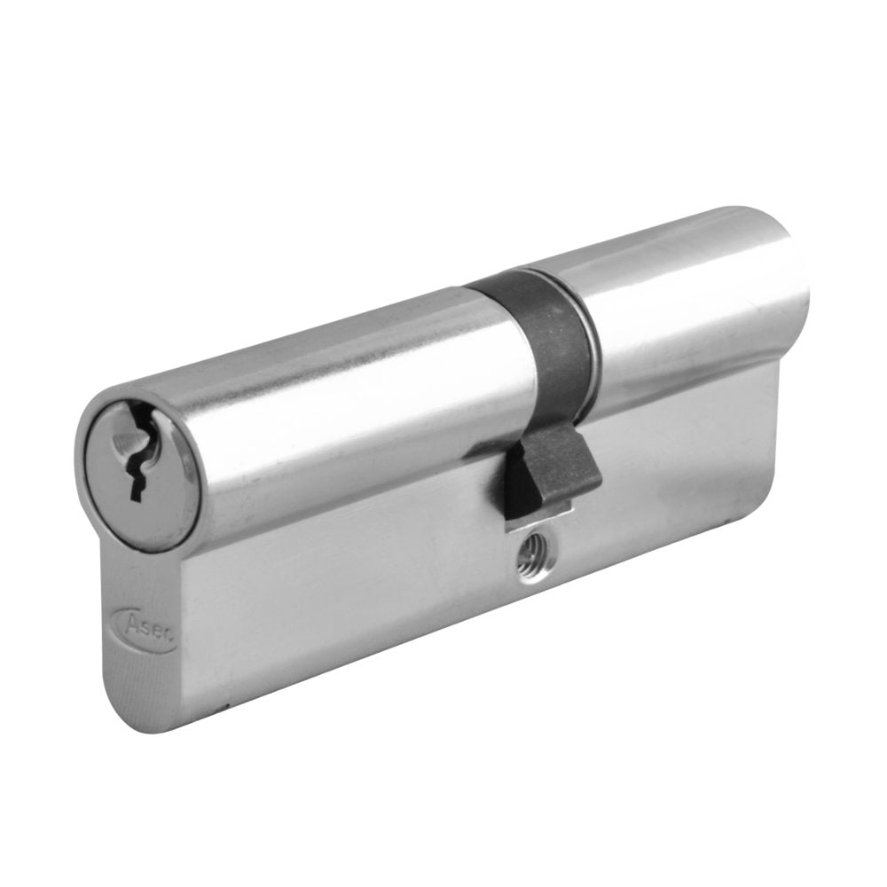 ASEC 6-Pin Euro Double Cylinder - AS1434 - 35/50 - Nickel Plated - AS1434