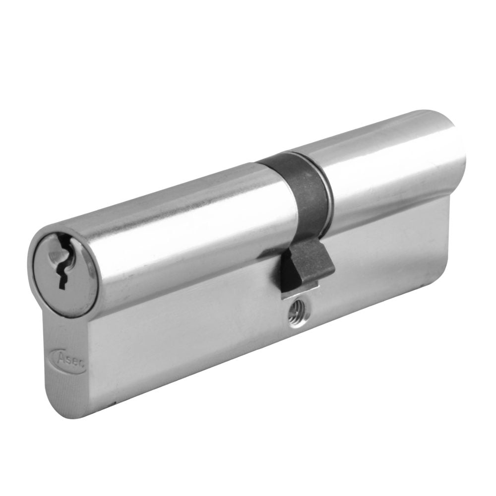 ASEC 6-Pin Euro Double Cylinder - AS1437 - 45/55 - Nickel Plated - AS1437