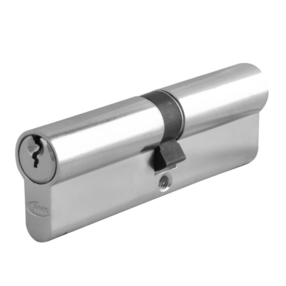 ASEC 6-Pin Euro Double Cylinder - AS1440 - 50/50 - Nickel Plated - AS1440