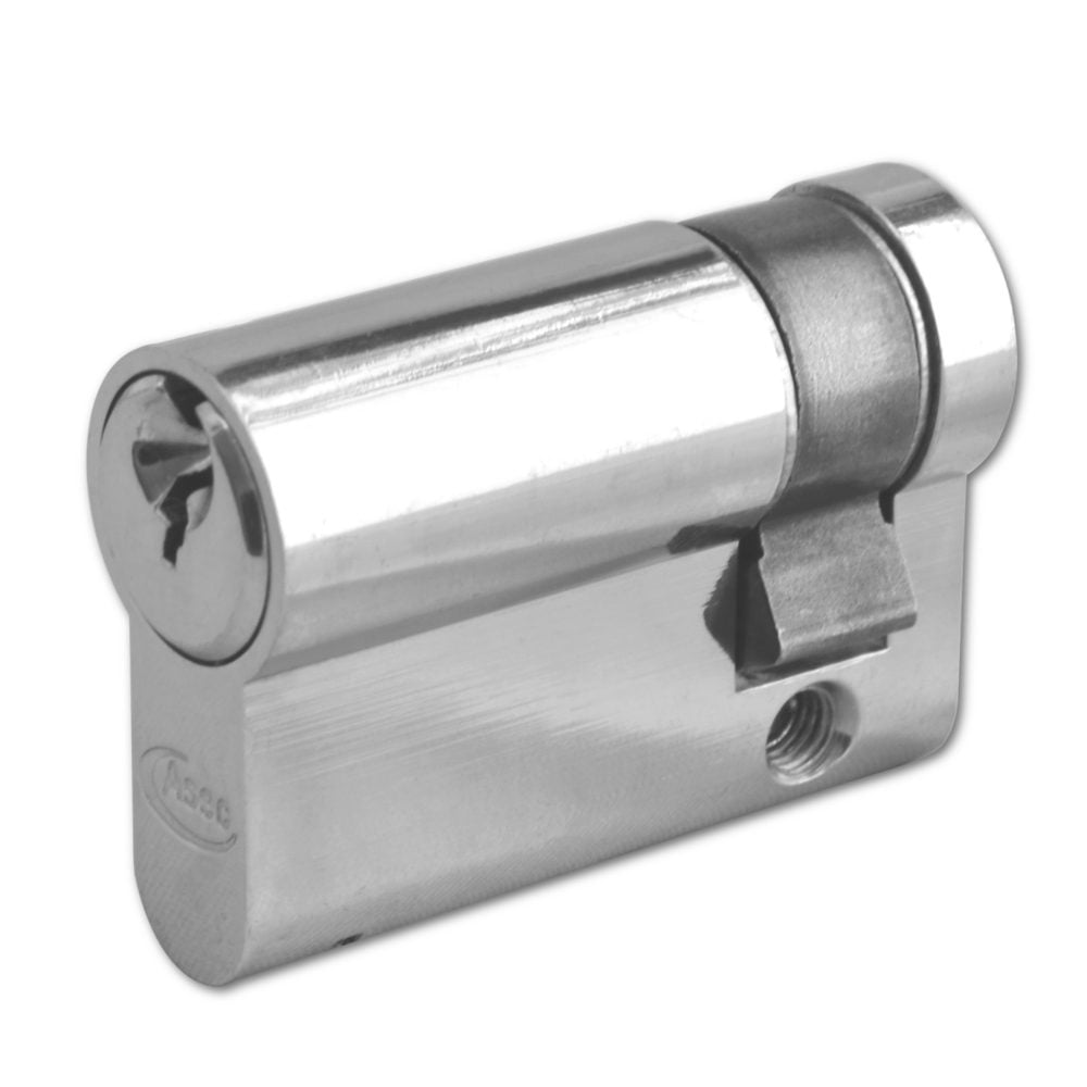 ASEC 6-Pin Euro Half Cylinder - AS10784 - 45mm - Nickel Plated - AS10784