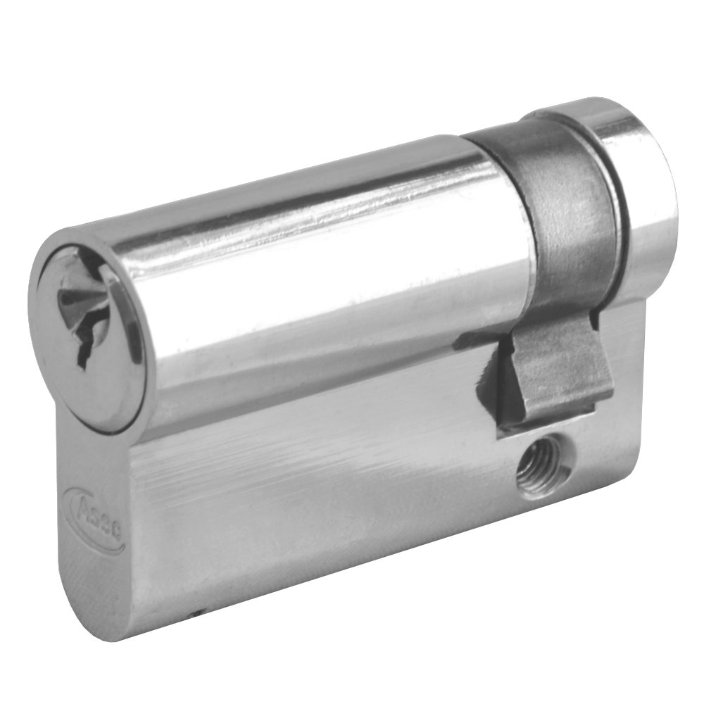ASEC 6-Pin Euro Half Cylinder - AS10786 - 50mm - Nickel Plated - AS10786
