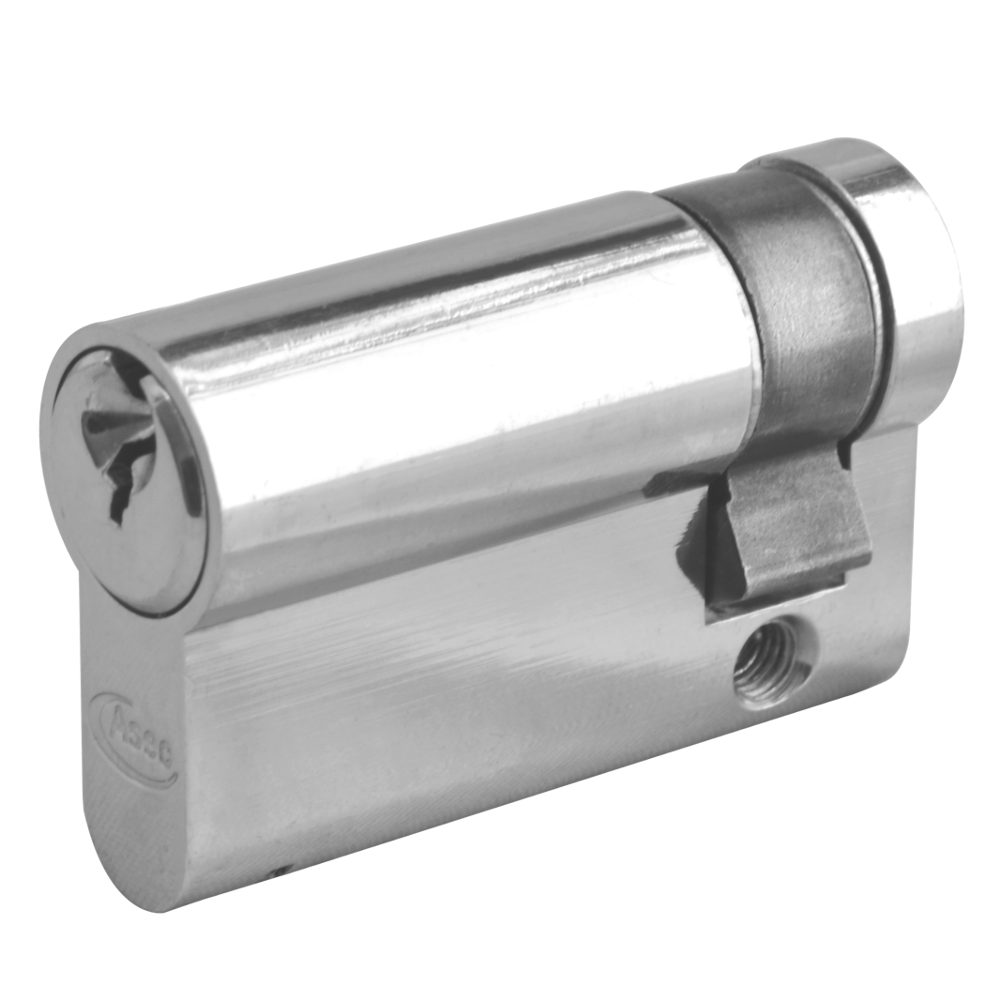 ASEC 6-Pin Euro Half Cylinder - AS1420 - 50mm - Nickel Plated - AS1420