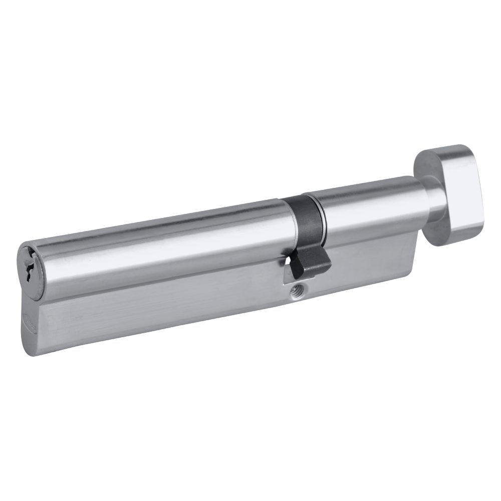 ASEC 6-Pin Euro Key &amp; Turn Cylinder - AS10879 - 75/T45 - Nickel Plated - AS10879
