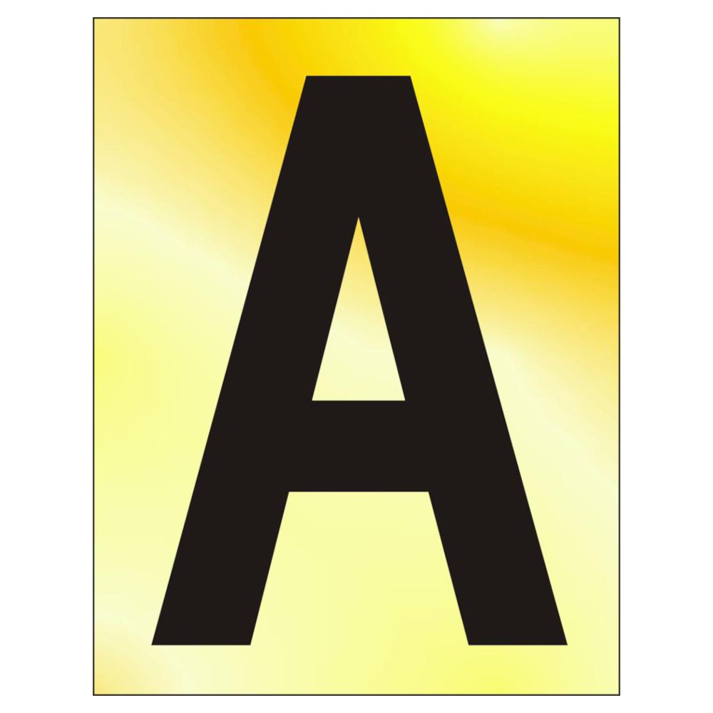 ASEC 75mm Brass Letters &amp; Numerals - AS4565 - Polished Brass - AS4565