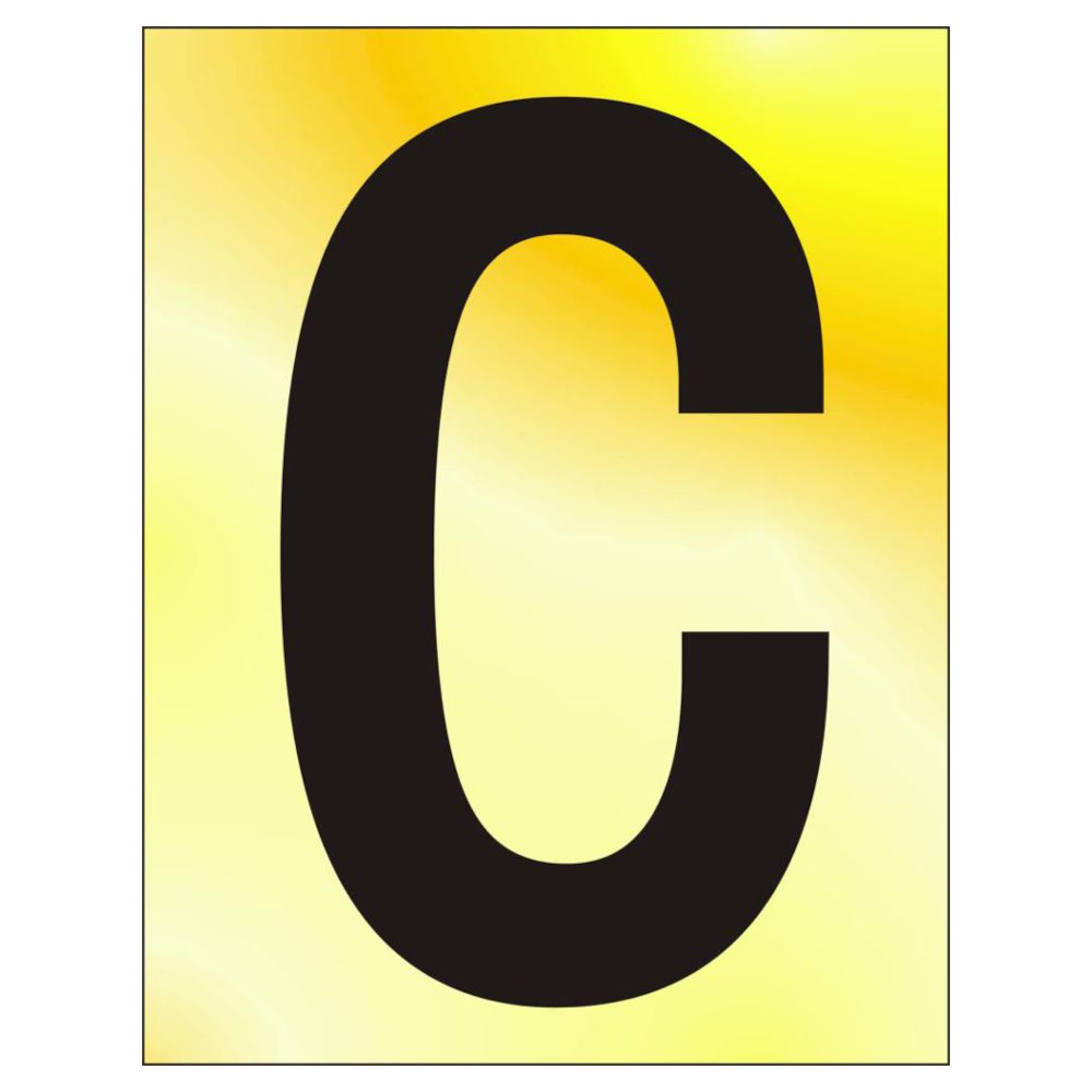ASEC 75mm Brass Letters &amp; Numerals - AS4569 - Polished Brass - AS4569