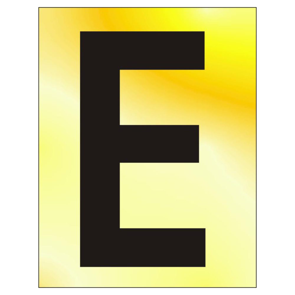 ASEC 75mm Brass Letters &amp; Numerals - AS4573 - Polished Brass - AS4573
