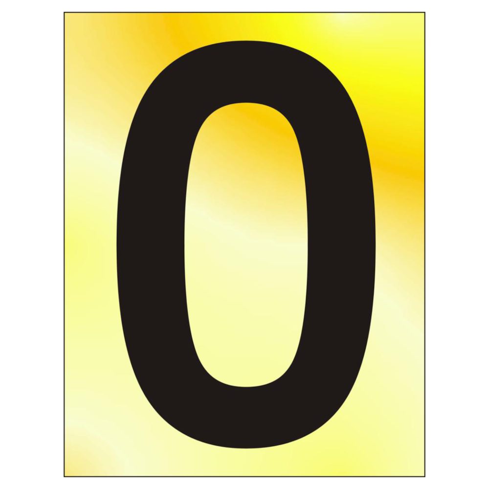 ASEC 75mm Brass Letters &amp; Numerals - AS4593 - Polished Brass - AS4593