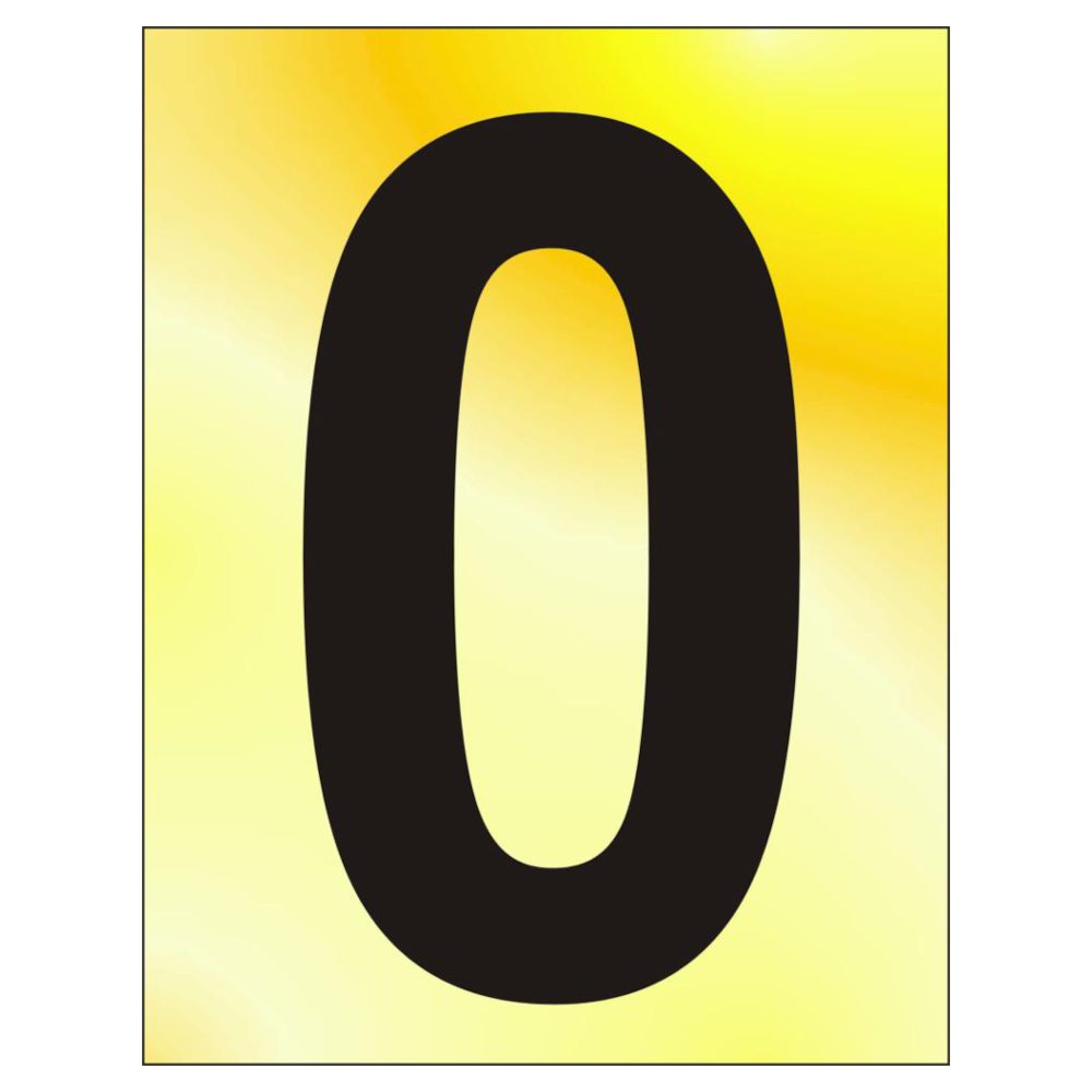 ASEC 75mm Brass Letters &amp; Numerals - AS4617 - Polished Brass - AS4617