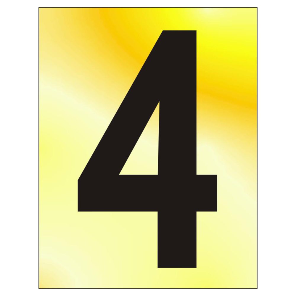 ASEC 75mm Brass Letters &amp; Numerals - AS4625 - Polished Brass - AS4625
