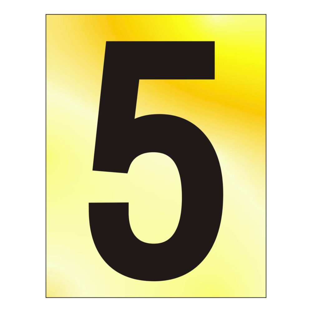 ASEC 75mm Brass Letters &amp; Numerals - AS4627 - Polished Brass - AS4627