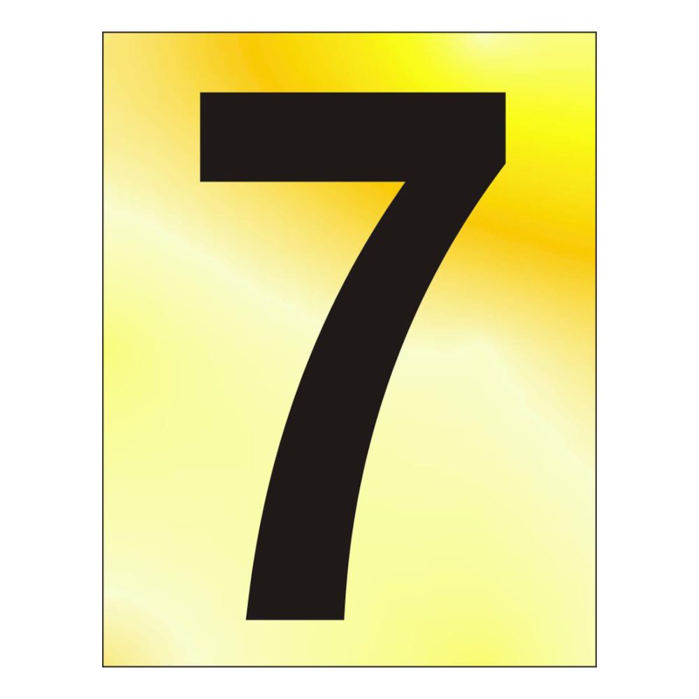 ASEC 75mm Brass Letters &amp; Numerals - AS4631 - Polished Brass - AS4631