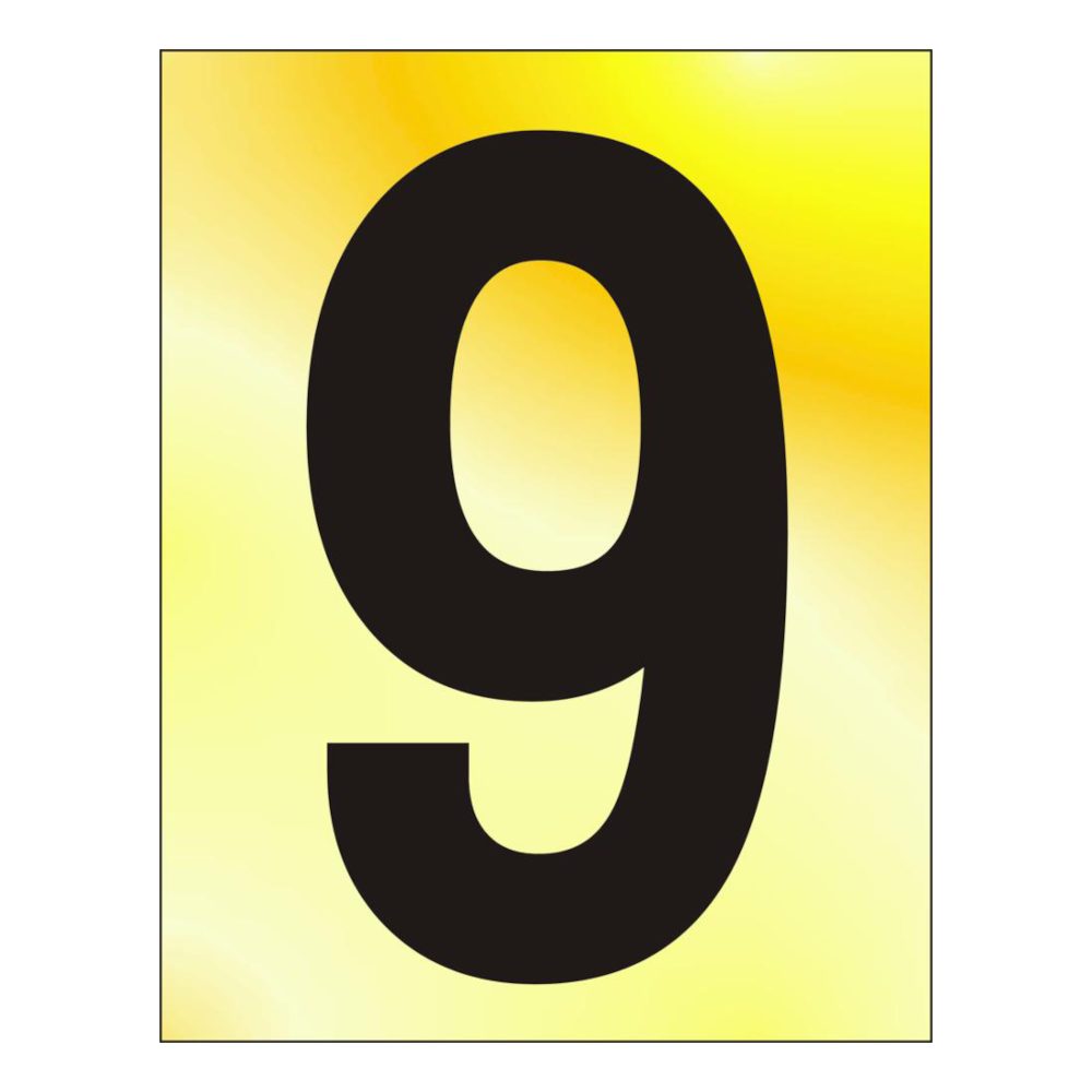 ASEC 75mm Brass Letters &amp; Numerals - AS4635 - Polished Brass - AS4635