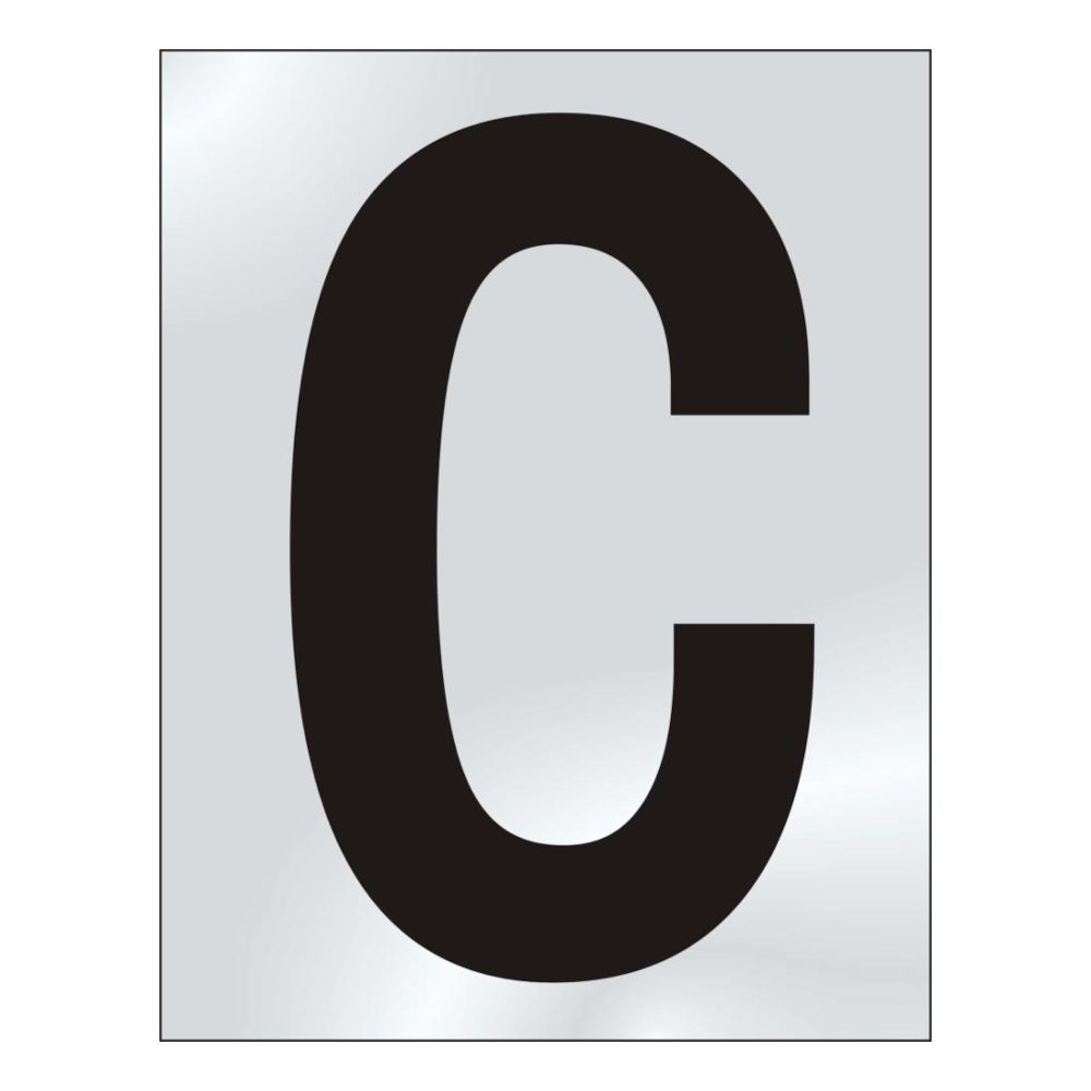 ASEC 75mm Chrome Letters &amp; Numerals - AS4568 - Chrome Plated - AS4568