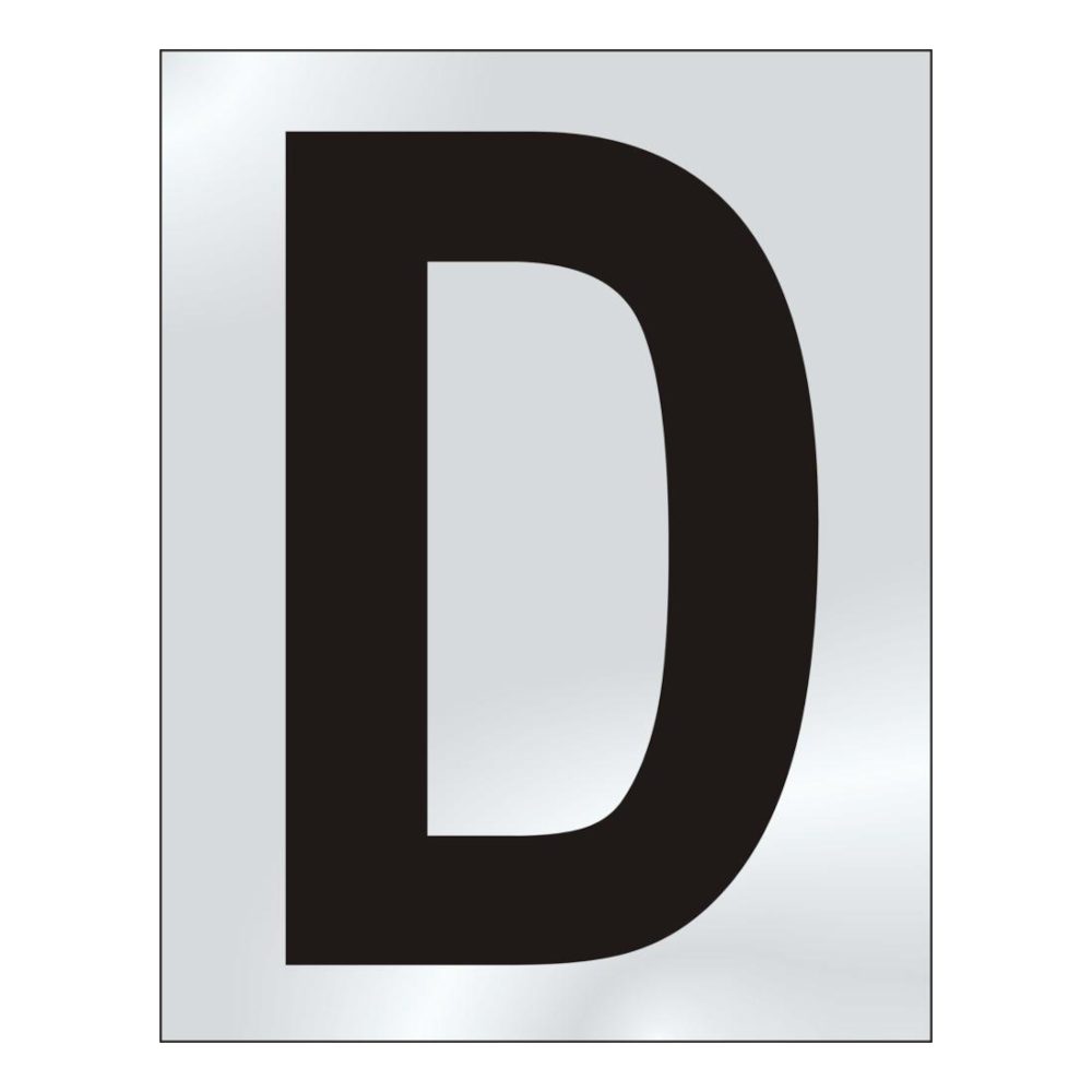 ASEC 75mm Chrome Letters &amp; Numerals - AS4570 - Chrome Plated - AS4570