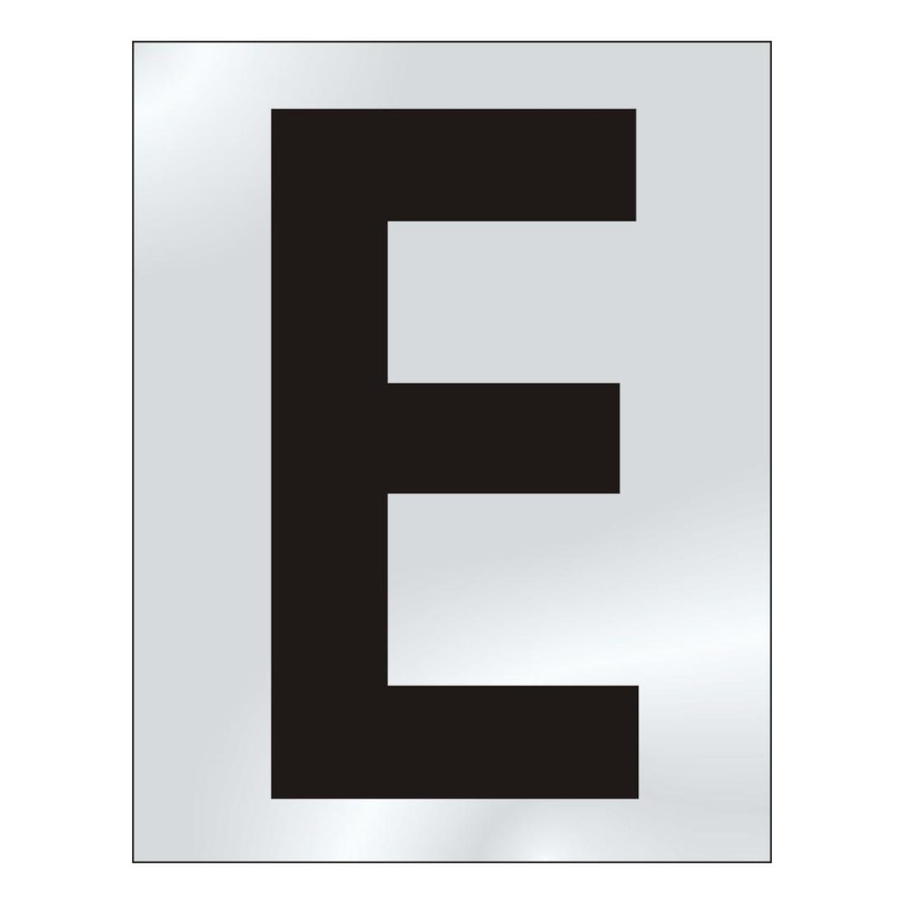 ASEC 75mm Chrome Letters &amp; Numerals - AS4572 - Chrome Plated - AS4572