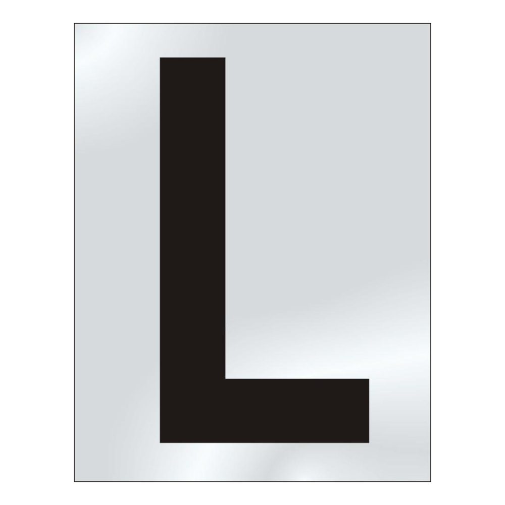 ASEC 75mm Chrome Letters &amp; Numerals - AS4586 - Chrome Plated - AS4586