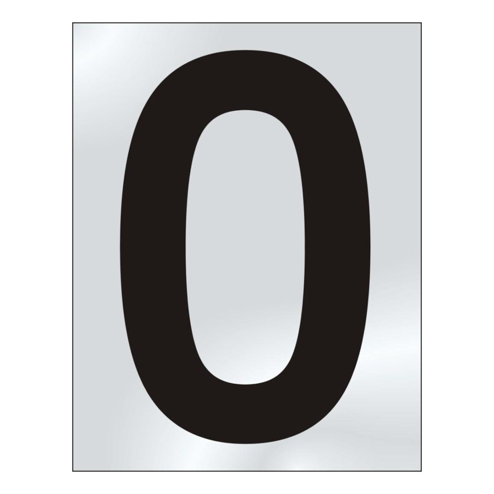 ASEC 75mm Chrome Letters &amp; Numerals - AS4592 - Chrome Plated - AS4592