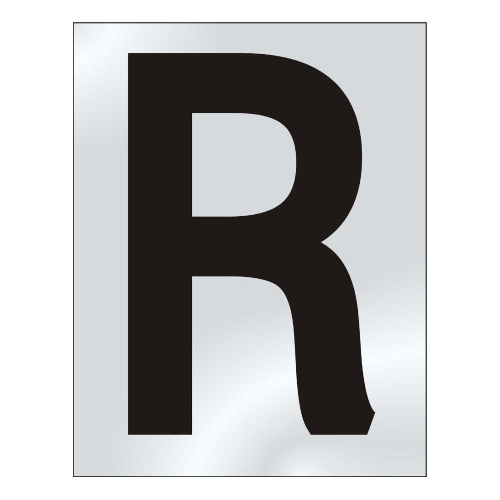 ASEC 75mm Chrome Letters &amp; Numerals - AS4598 - Chrome Plated - AS4598